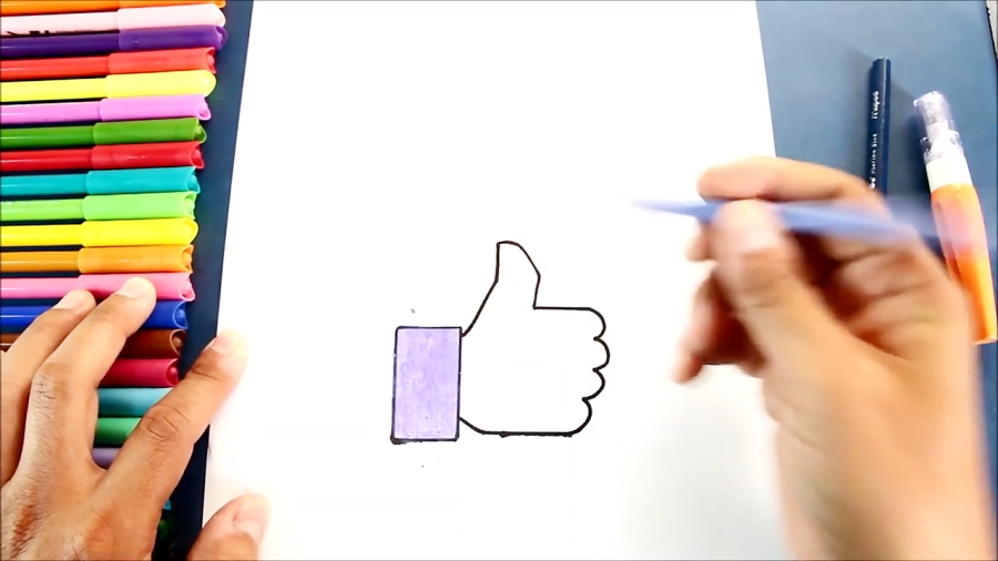 Draw Facebook How to draw Facebook Like Hand