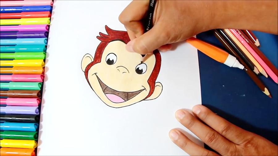 How to draw and paint Curious George