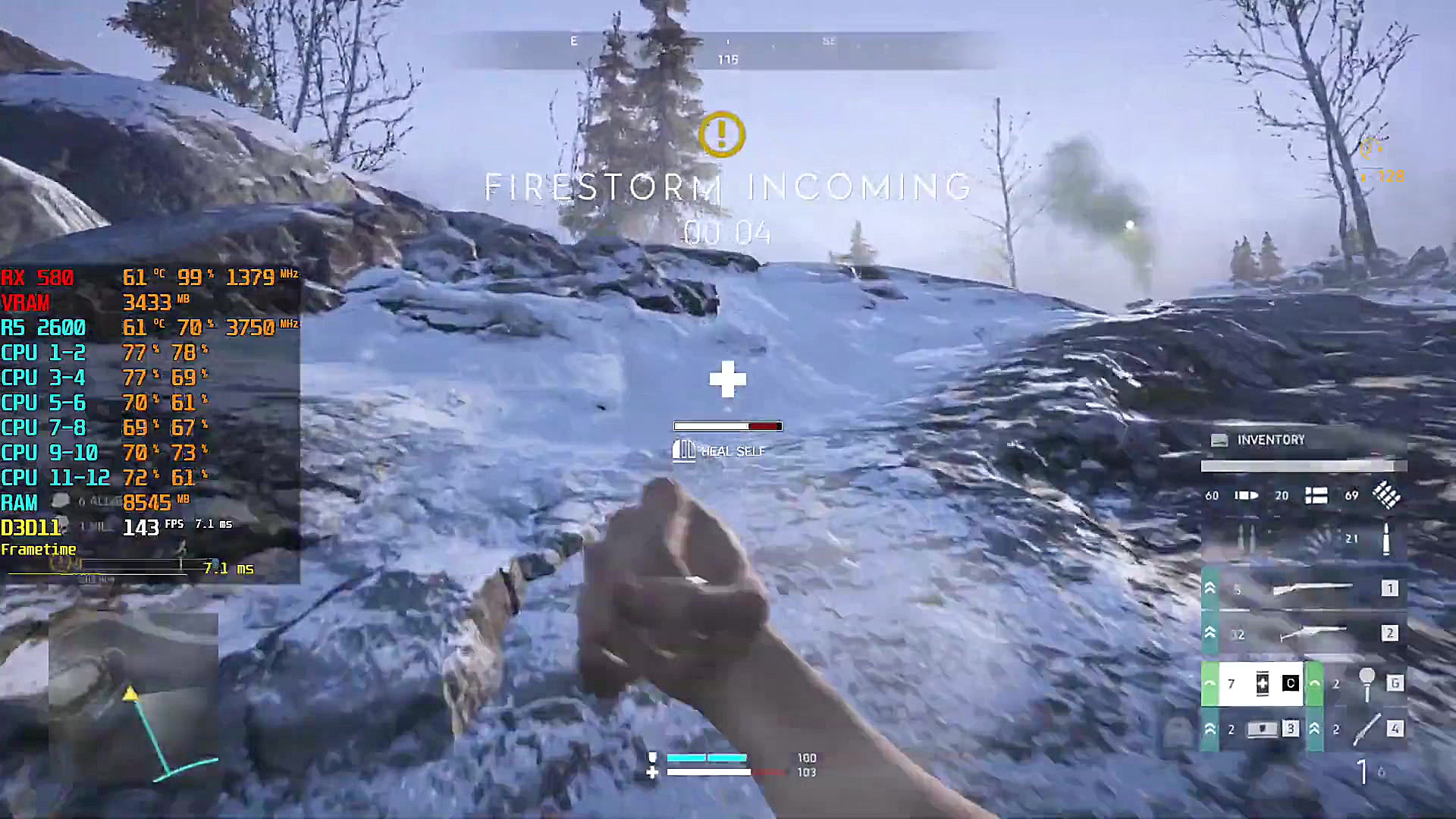 فریم ریت بازی Battlefield V Fi...