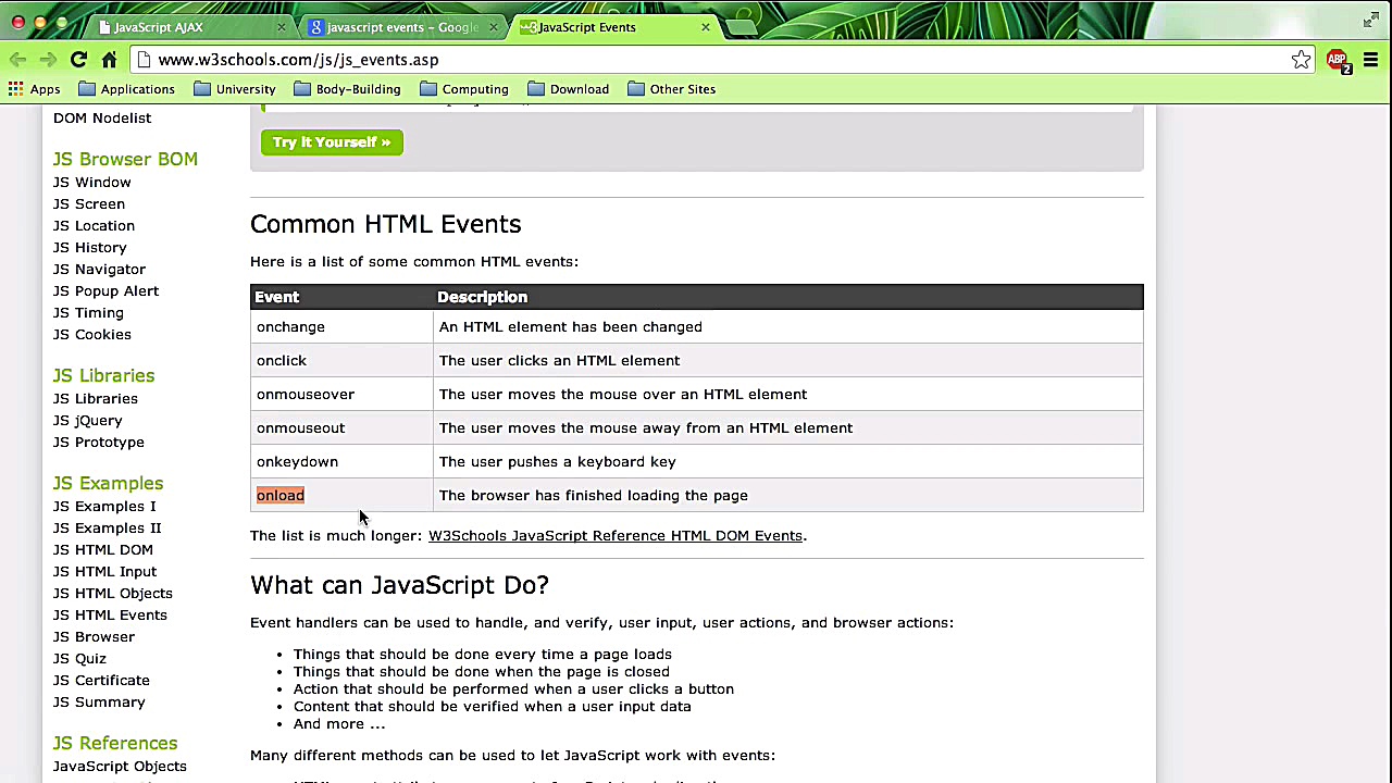 ۱۰ درست کردن Events برای ای‌جک...
