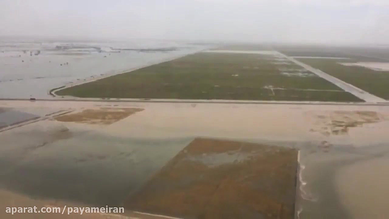 تصاویر هوایی از سیلاب در روستا...