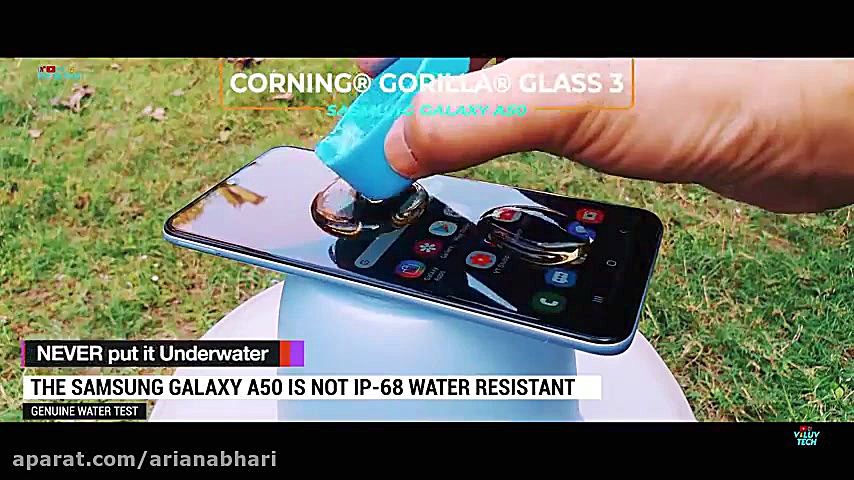 تست ضد آب گوشی سامسونگ گلکسی A...