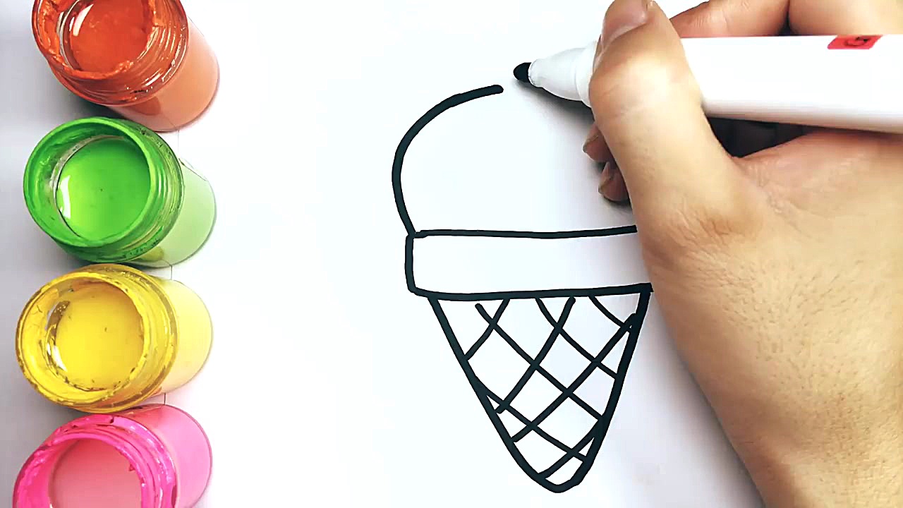 Como dibujar y Colorear Helado...