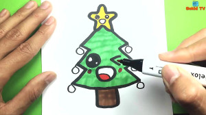 Como dibujar un arbol de Navid...