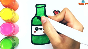 Como dibujar Botella y Cerveza...