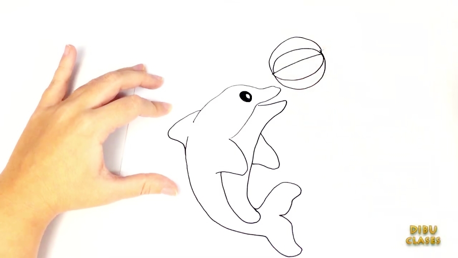 Dibujo f&aacute;cil de un delf...