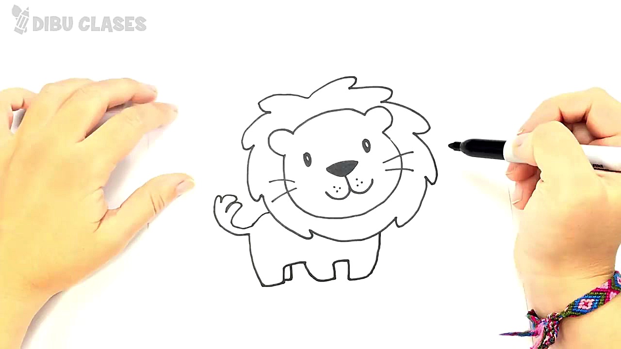 Como dibujar un Leon para ni&n...