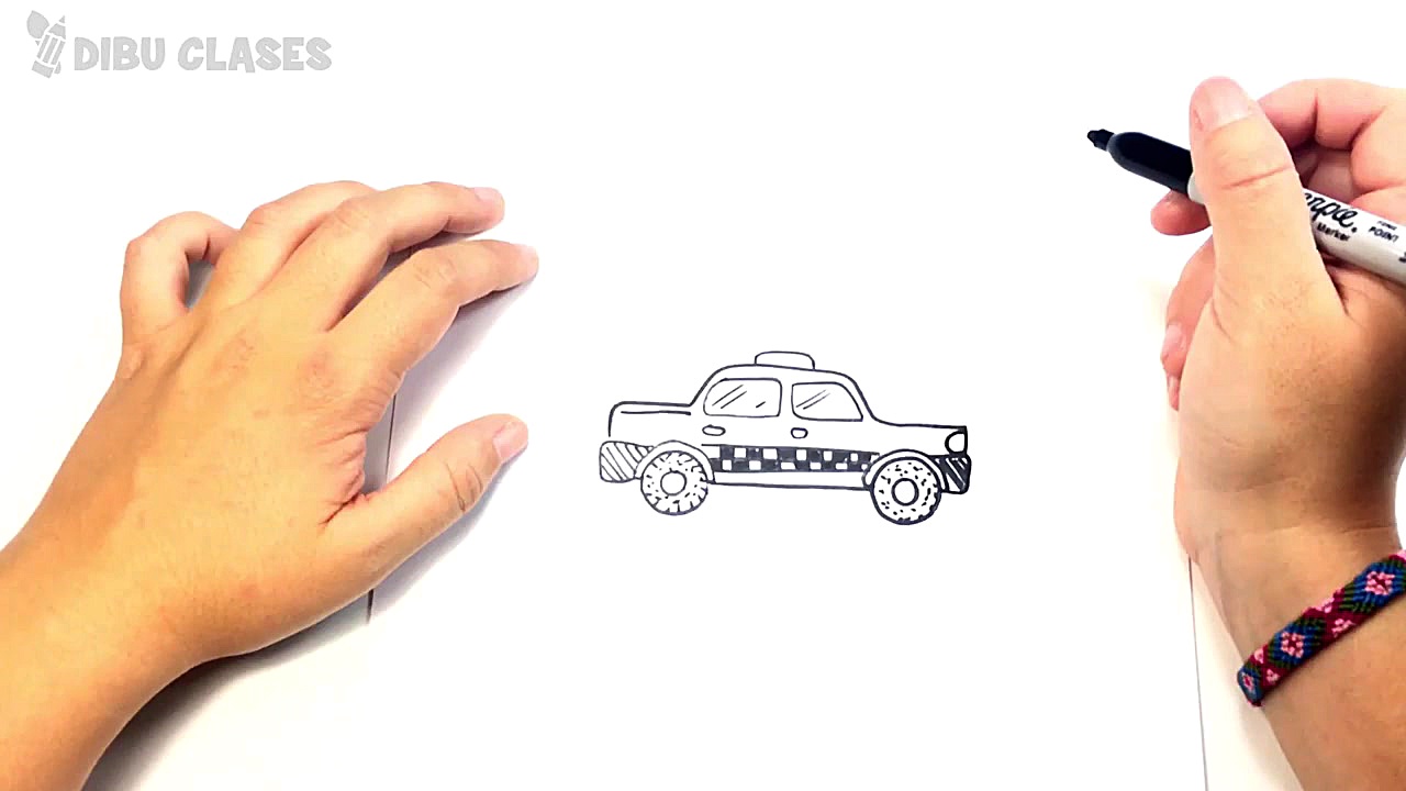 Como dibujar un Taxi paso a pa...