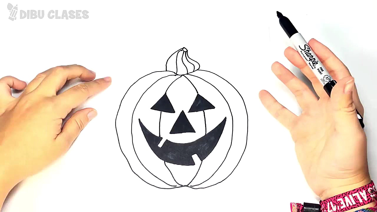 Como dibujar una Calabaza de H...