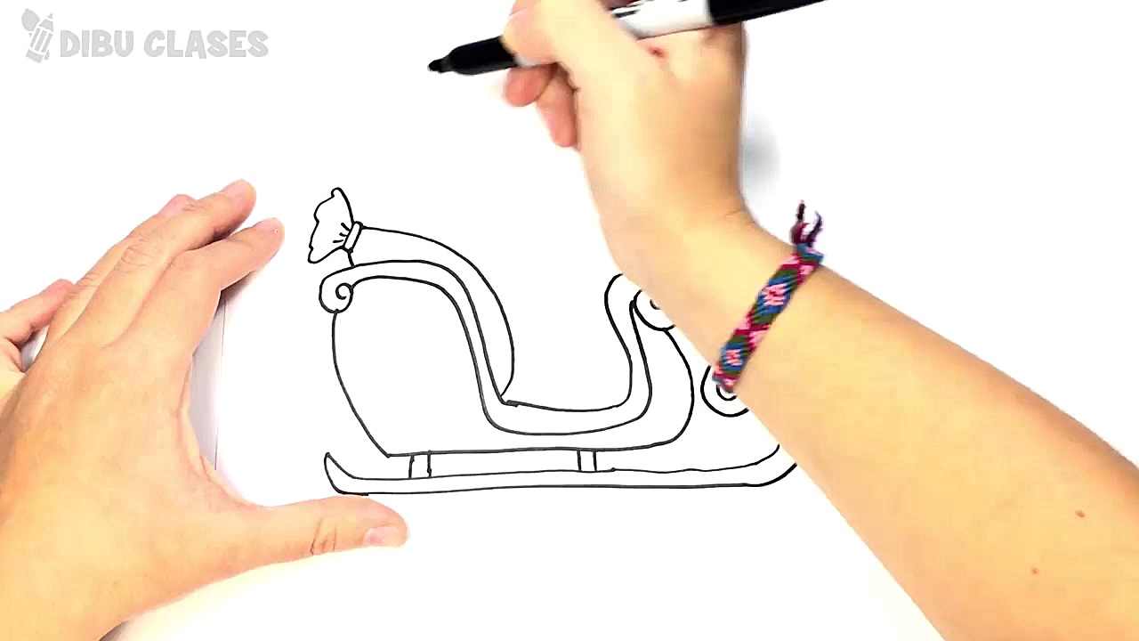 Como dibujar el Trineo de Papa...