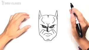 Como dibujar La Cara de Batman...