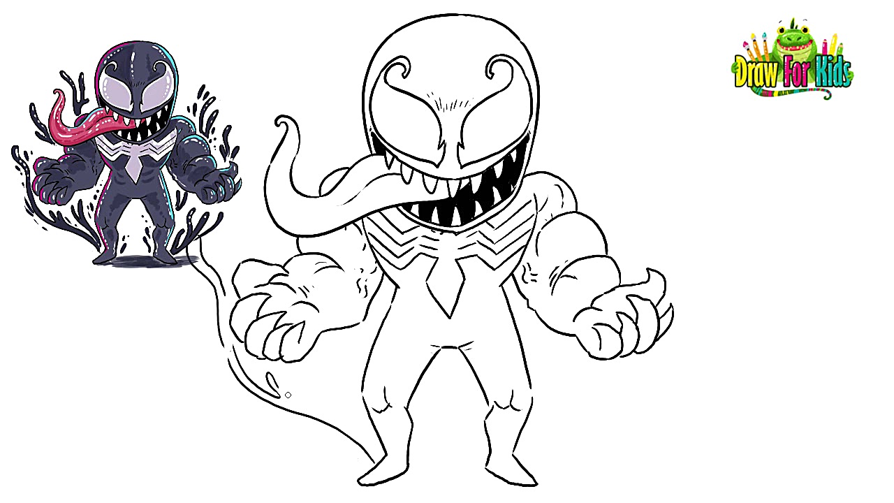 How To Draw and Coloring Venom...