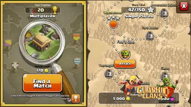 مرحله چهارم سینگل پلیر clashof...