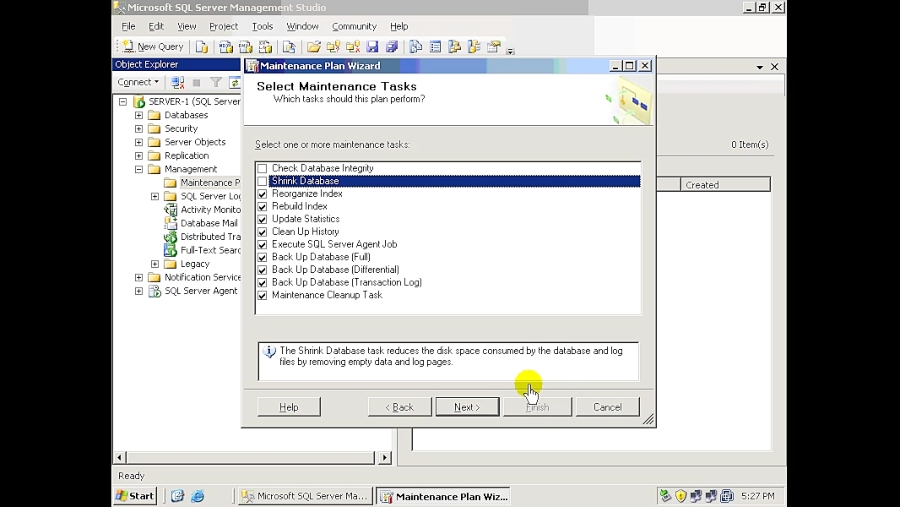 SQL Server Maintenance Plans
