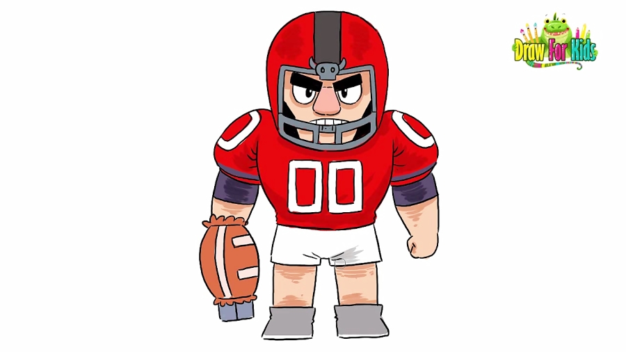 How To Draw and Coloring Touchdown bull brawl stars easy step by step ...