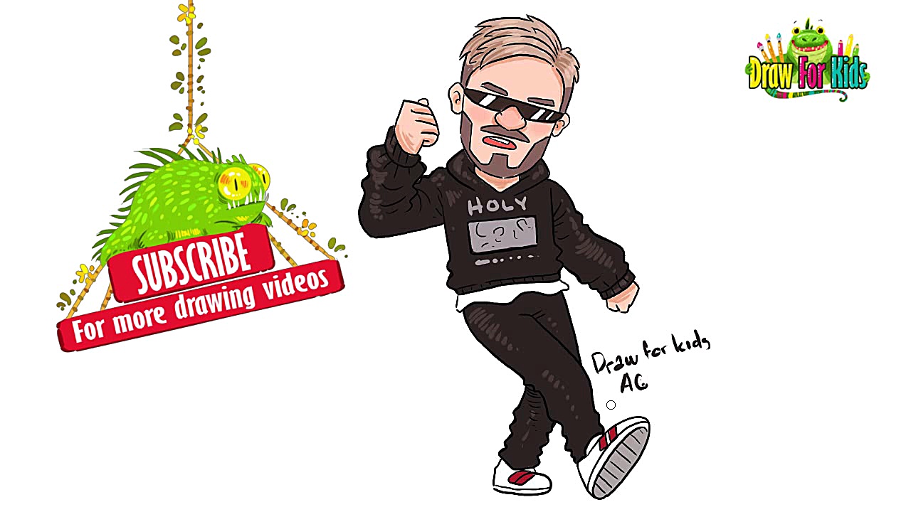 how to draw pewdiepie step by...