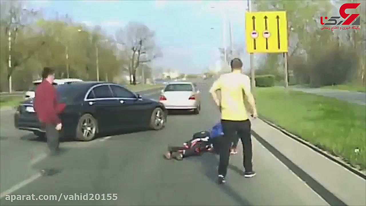 تصادف و برخورد شدید موتور سوار...