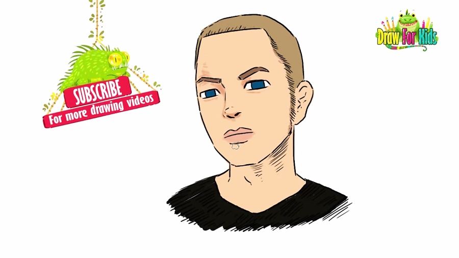 how to draw eminem step by ste...