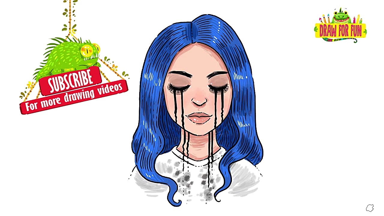 how to draw Billie Eilish step...