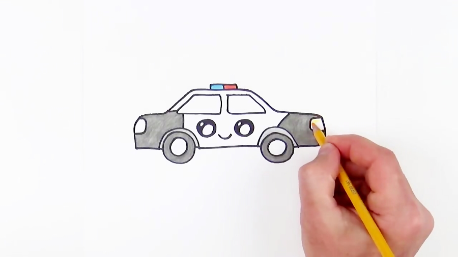 Toy Police Car coloring and drawing for Kids, Toddlers | Learn Colors | BB  Kids Art ☆ | Toy Police Car coloring and drawing for Kids, Toddlers | Learn  Colors | BB