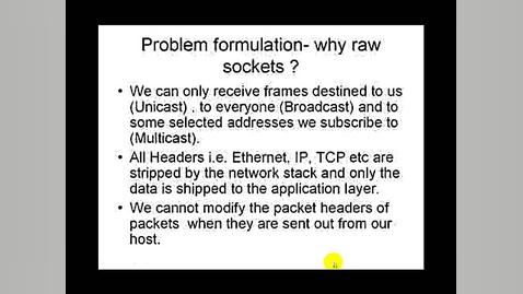 Raw Sockets Basics Presentatio...