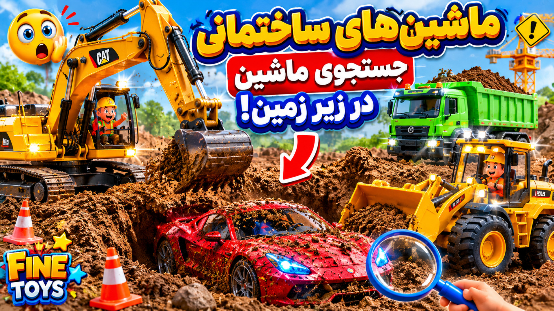 ماشین‌های ساختمانی اسباب‌بازی...