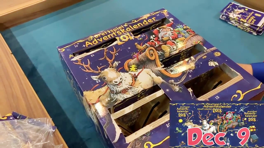 Brettspiel Adventskalender 2018 Tom's Advent Calendar Unboxing Video De