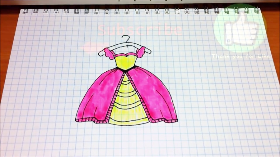 simple princess dress drawing