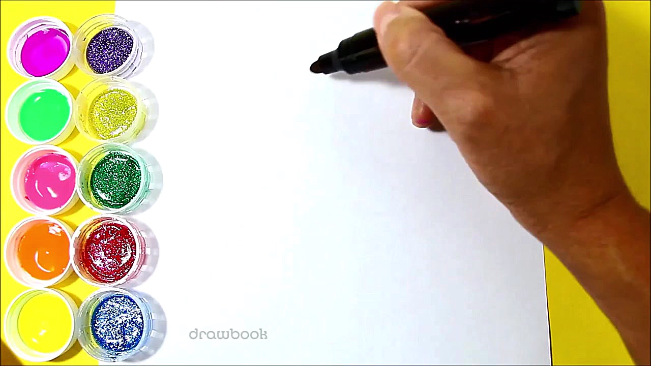 Glitter Unicorn coloring and d...