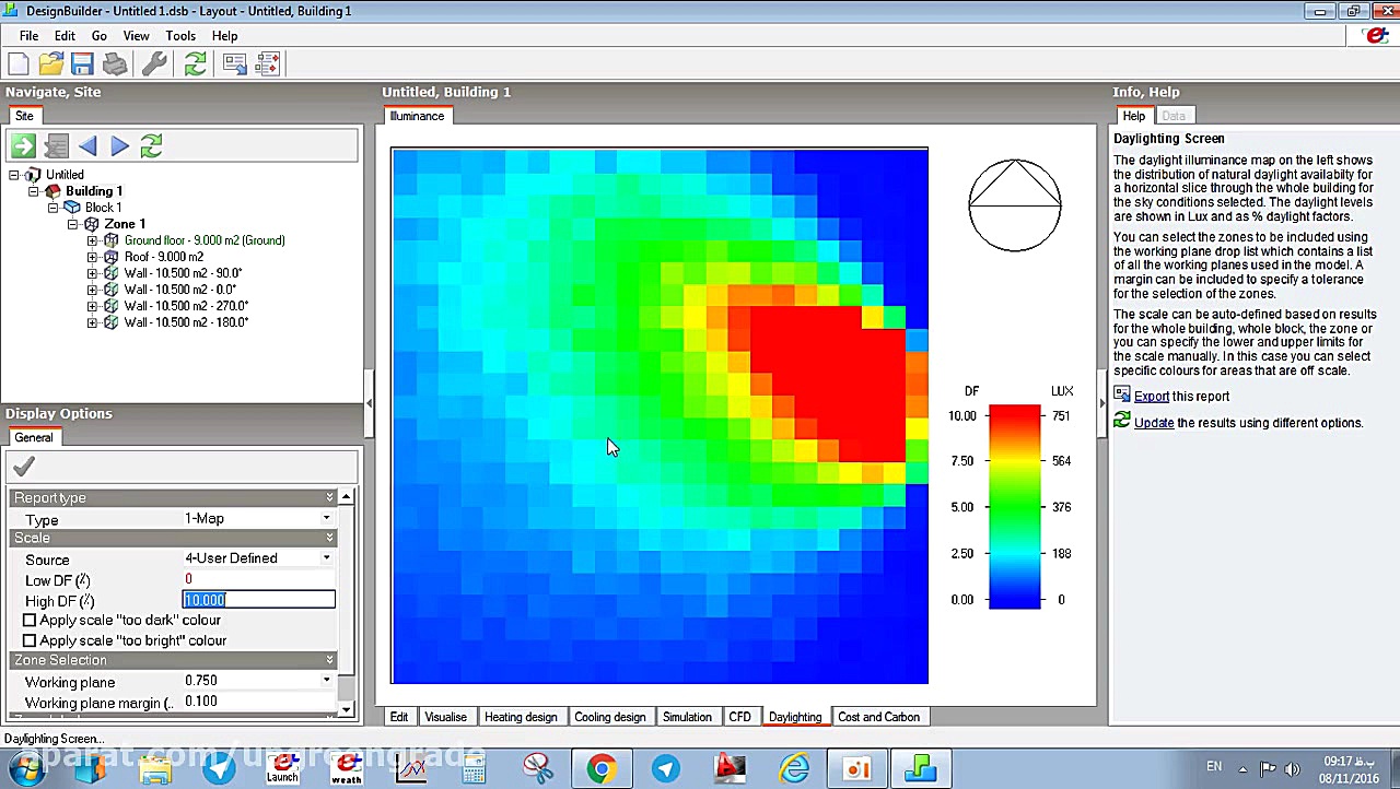 آموزش تحلیل Daylighting در نرم...