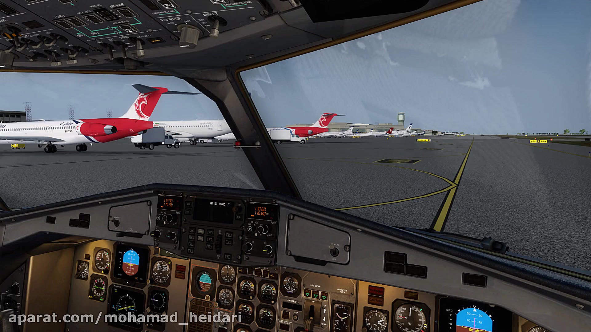 فرودگاه مهرآباد از نگاه کاکپیت...