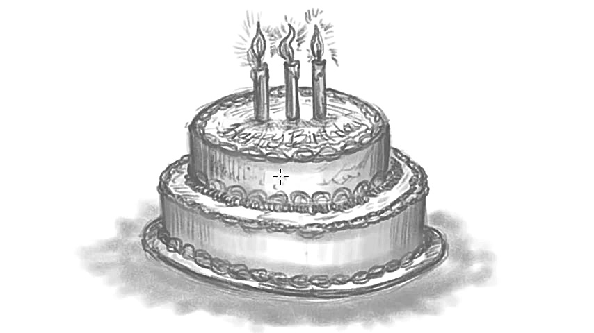 How to Draw a Birthday Cake  M...