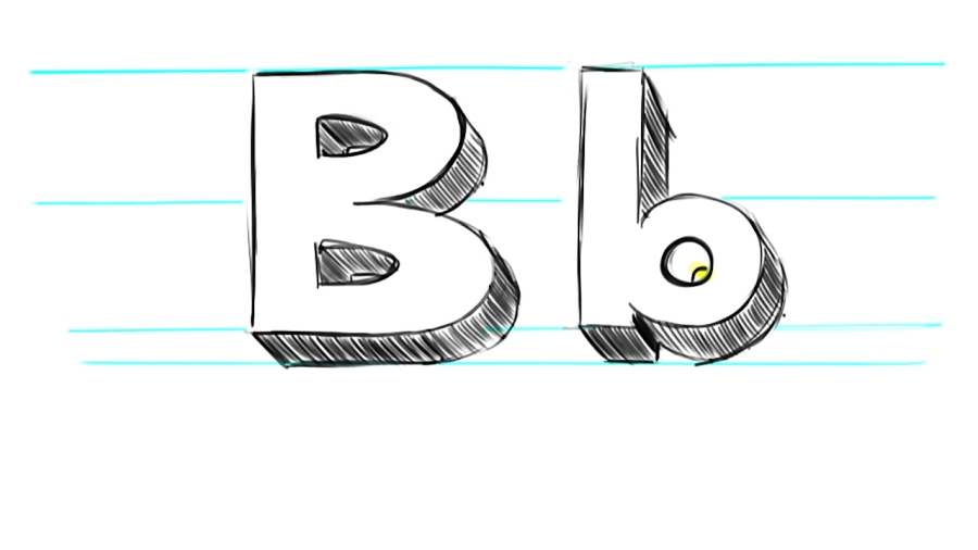 How to Draw 3D Letters B Uppercase B and Lowercase b in 90 seconds