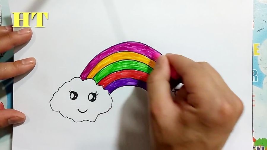rainbow drawing || How to draw rainbow for kids || Rainbow drawing easy  steps || rainbow - YouTube