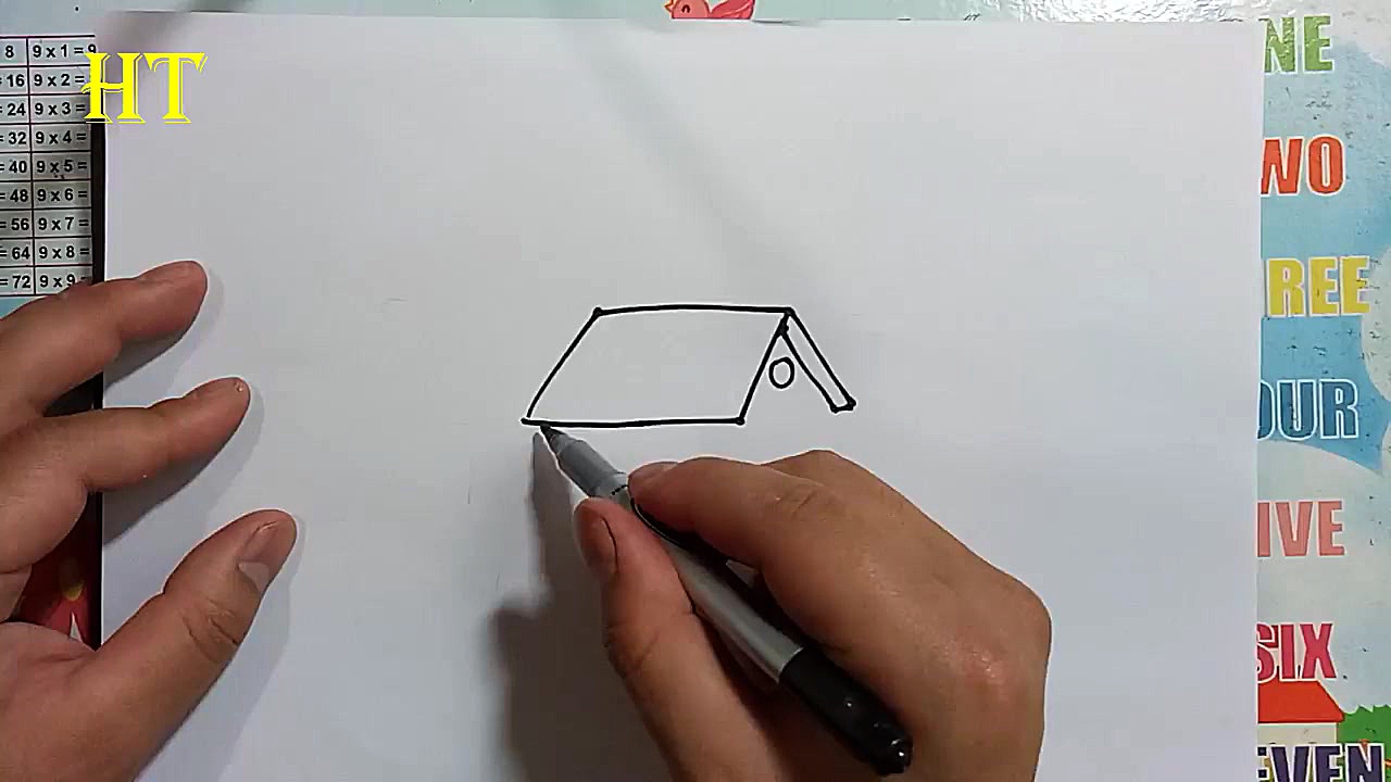How to Draw House Step by Step...