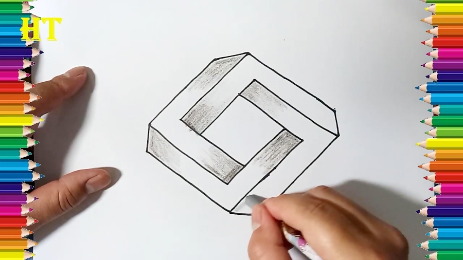 Easy Abstract 3D Line Illusion Drawing || 3D Drawing for Beginners Step by  Step Tutorial - You… | Illusion drawings, Easy abstract drawing, Optical  illusion drawing