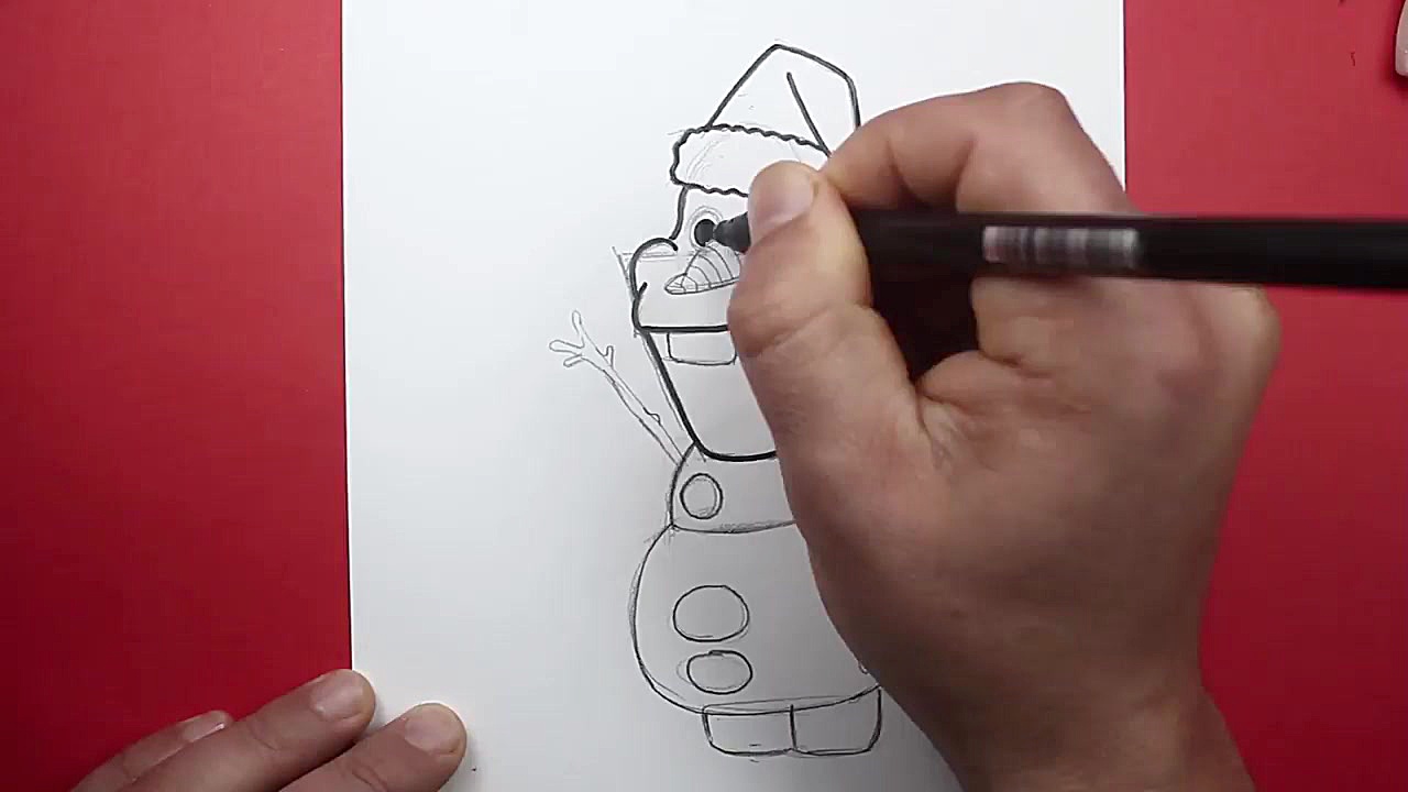 رسم أولاف فروزن بالرصاص والخط...