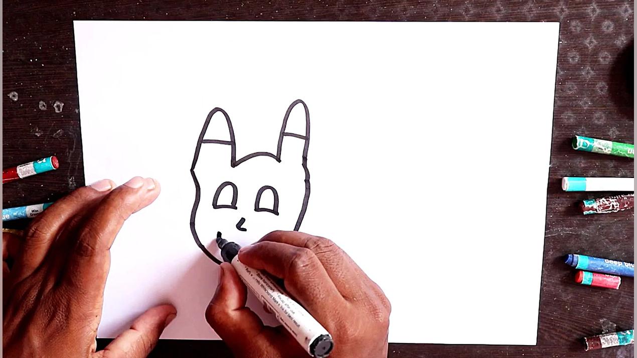 A A Letter Turns to cute Cat :...