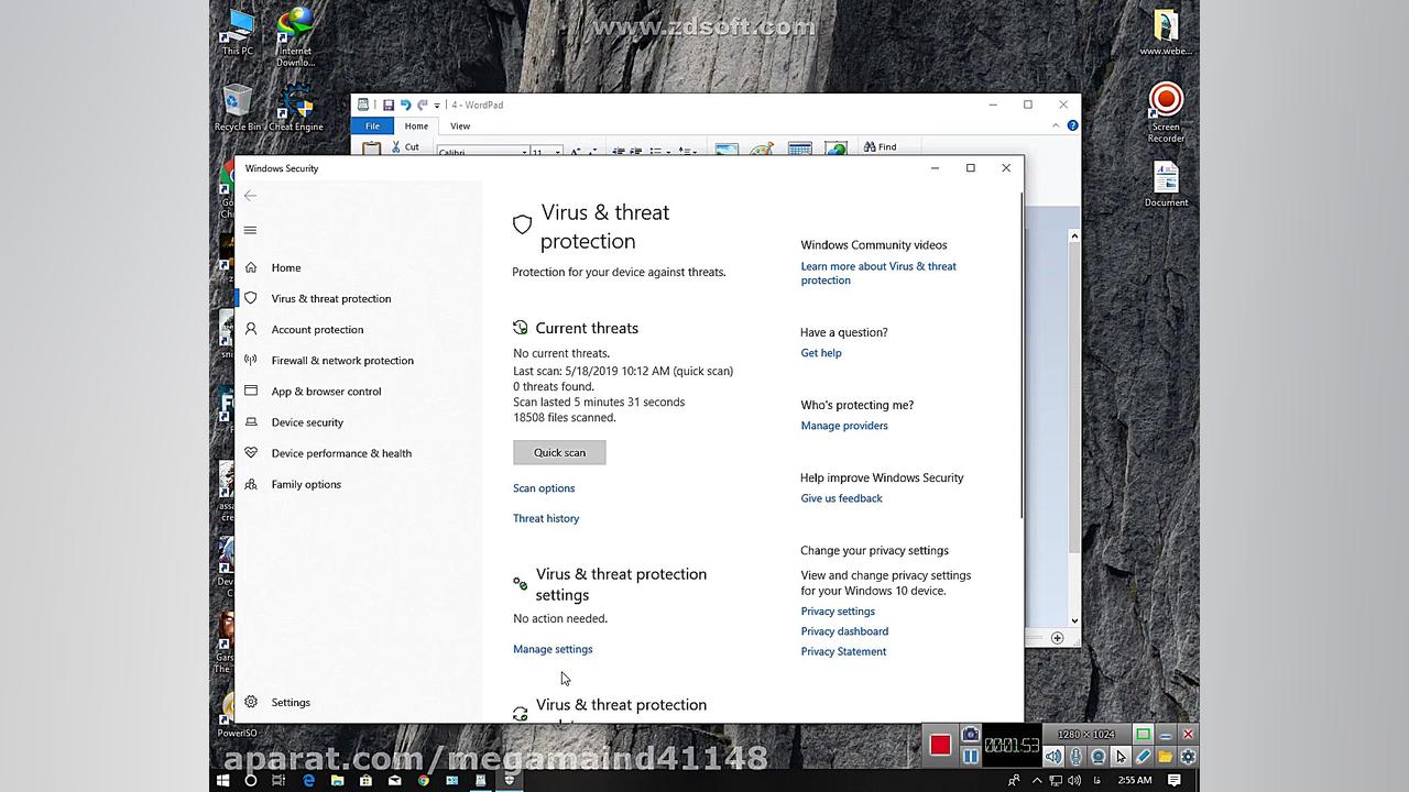 غیرفعال کردن انتی ویروس ویندوز...