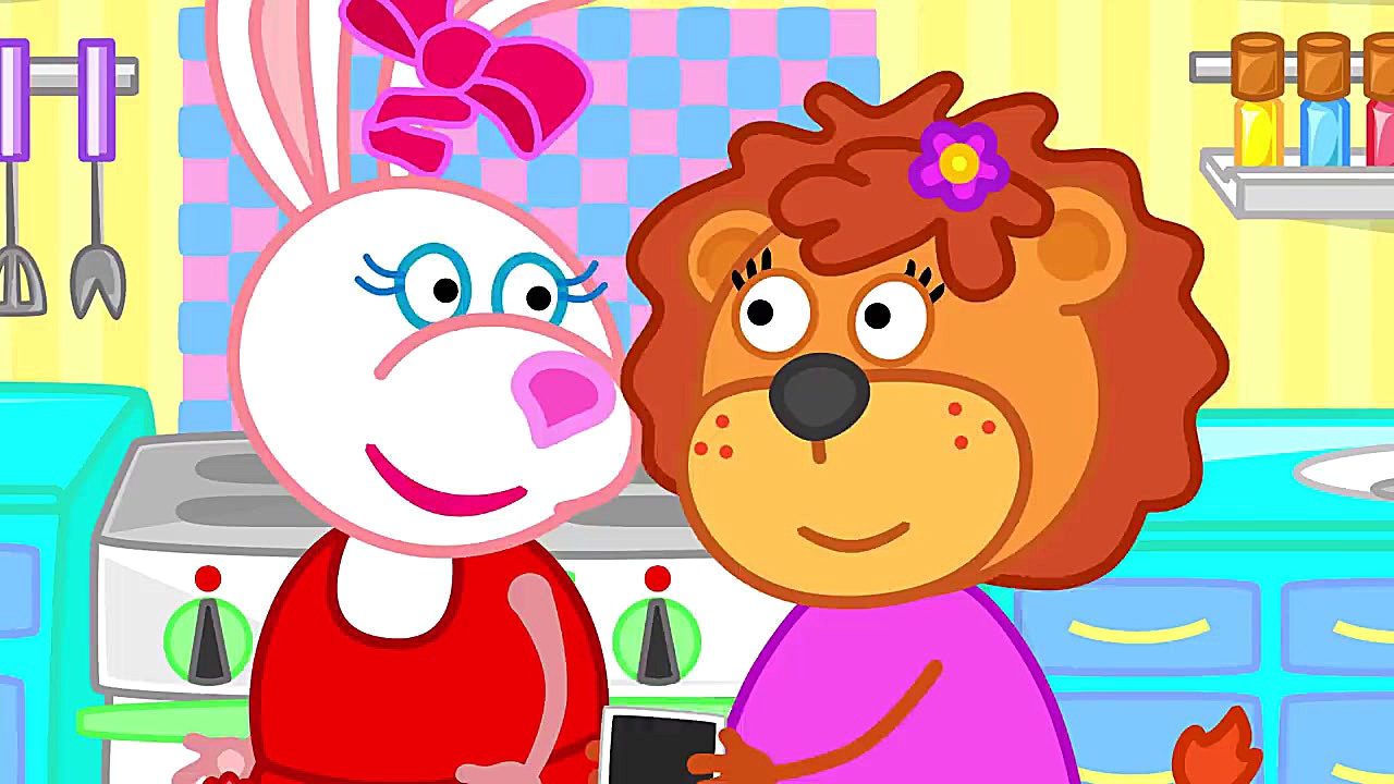 Lion Family Children Draw and...