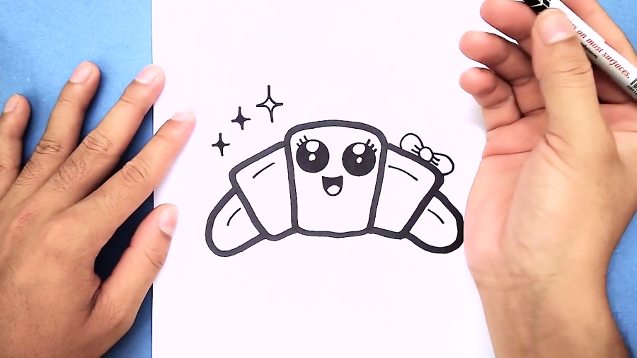 How to draw a cute Croisant, D...