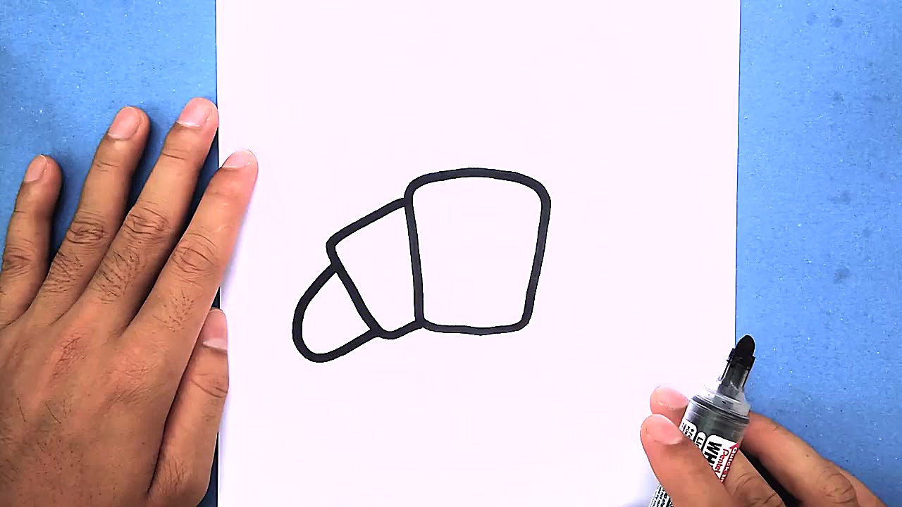 How to draw a cute Croisant, D...