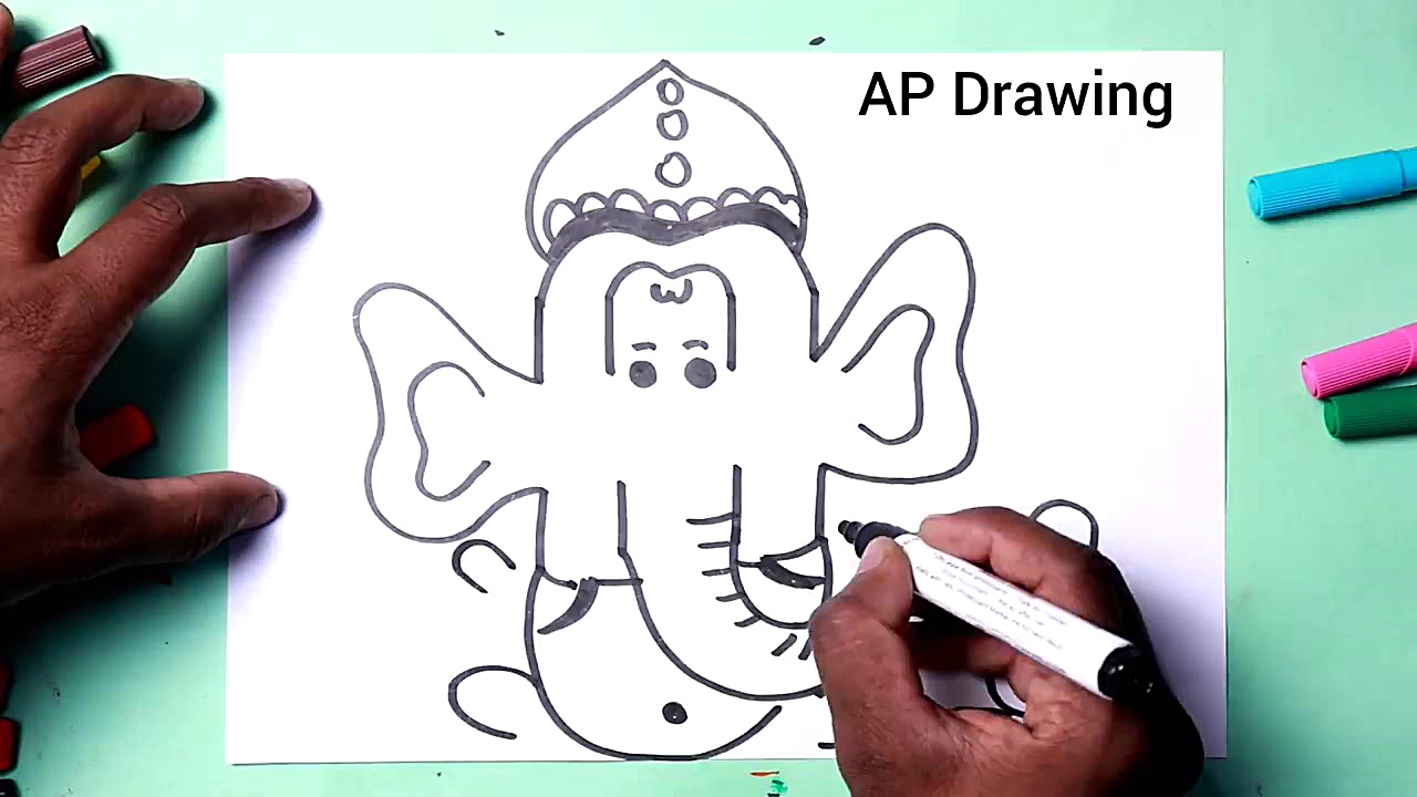 how to draw God Ganesh step by...
