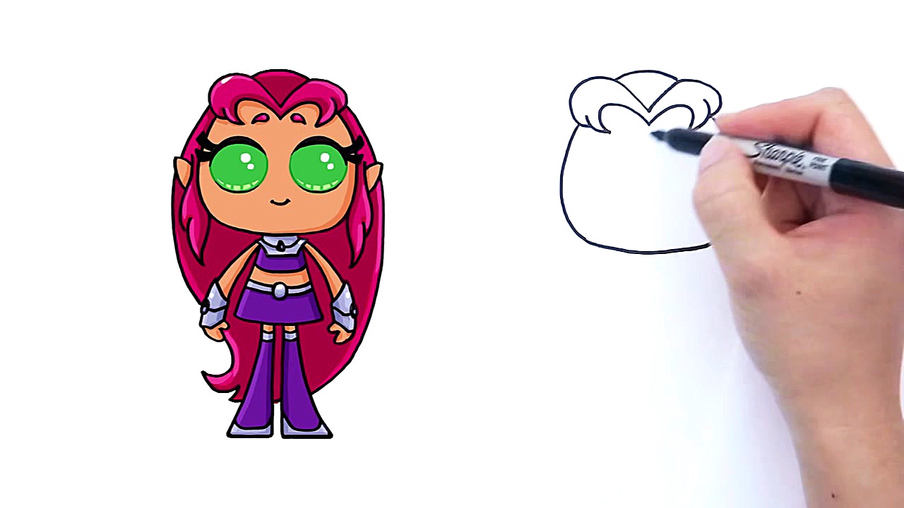How to Draw Starfire from Teen...