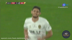 خلاصه بازی بارسلونا 1 2 والنسی...