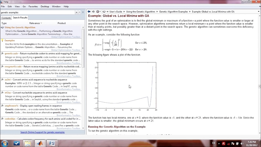 Genetic Algorithm in MATLAB