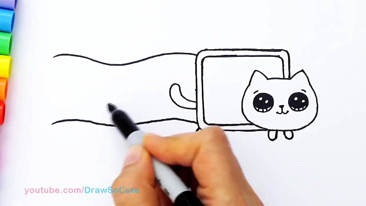 How to Draw  Color Nyan Cat st...