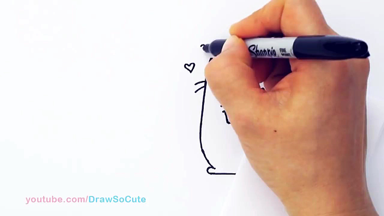 How to Draw Pusheen Cat Valent...