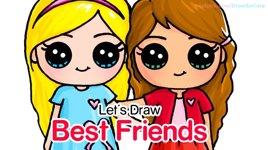 Drawing Me and my Best Friend :) by VardK | OurArtCorner
