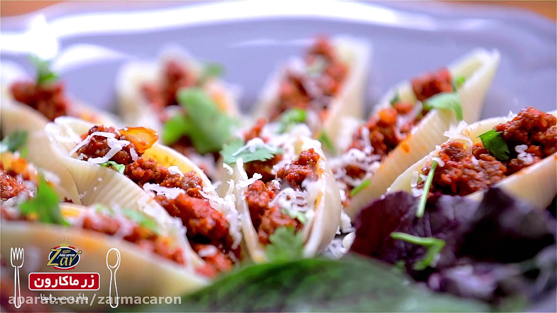 جامبو شلز پرشده با سس بلونز